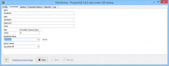 PaGoDump - PostgreSQL screenshot
