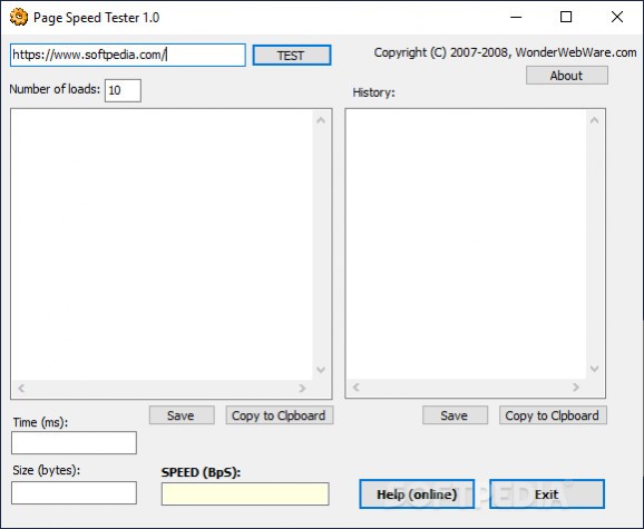 Page Speed Tester screenshot