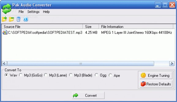 Pak Audio Converter screenshot