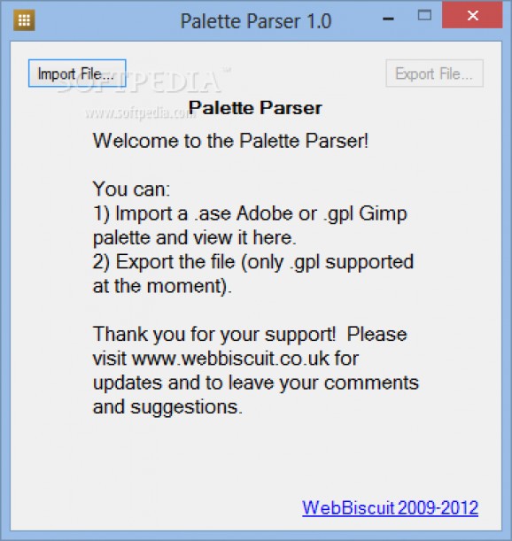 Palette Parser screenshot