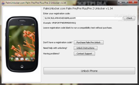 PalmUnlocker.com Palm Pre/Pre Plus/Pre 2 Unlocker screenshot