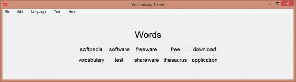 Vocabulary Tester screenshot