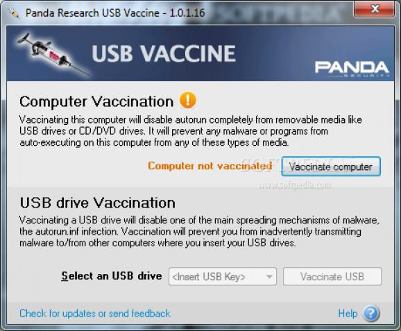 Panda USB Vaccine screenshot