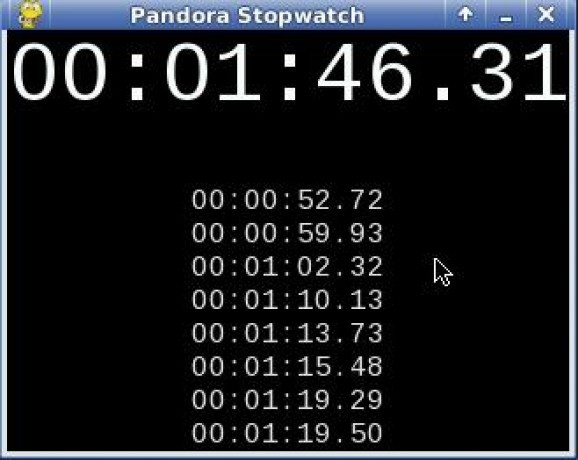 Pandora Stopwatch screenshot