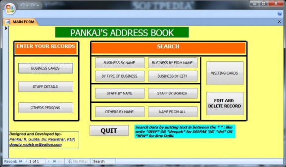 Pankaj's Address Book screenshot