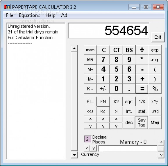 xPapertape Calculator screenshot