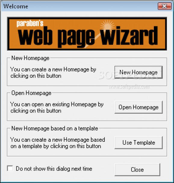 Paraben's Web Page Wizard screenshot