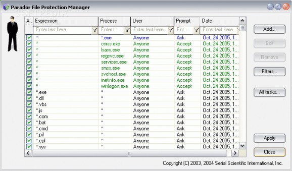 Parador File Protection PE screenshot
