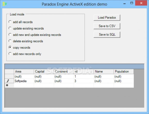 Paradox Direct Engine (ActiveX) screenshot