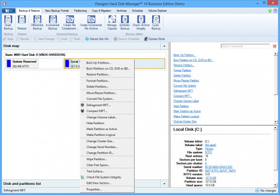 Paragon Hard Disk Manager 15 Business screenshot