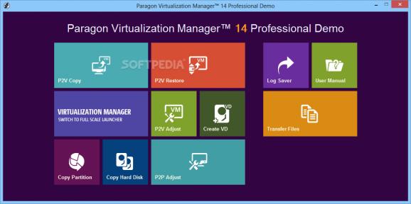 Paragon Virtualization Manager Professional screenshot