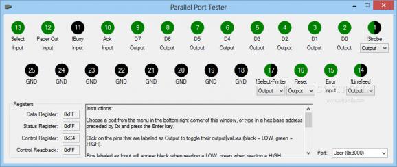 Parallel Port Tester screenshot
