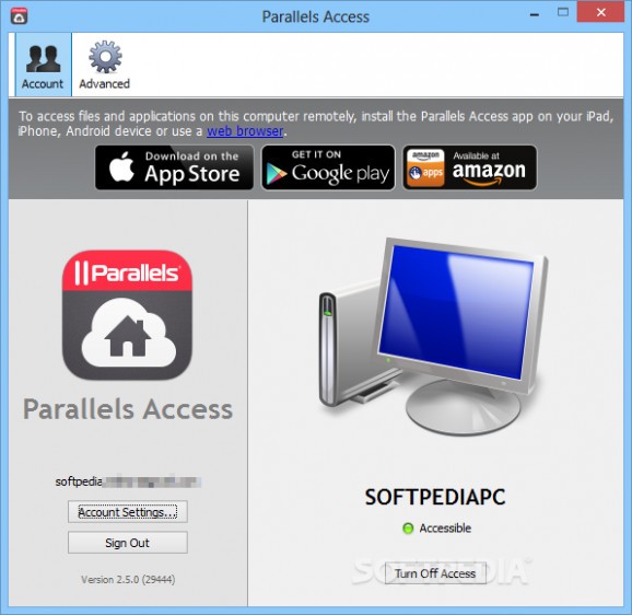 Parallels Access screenshot