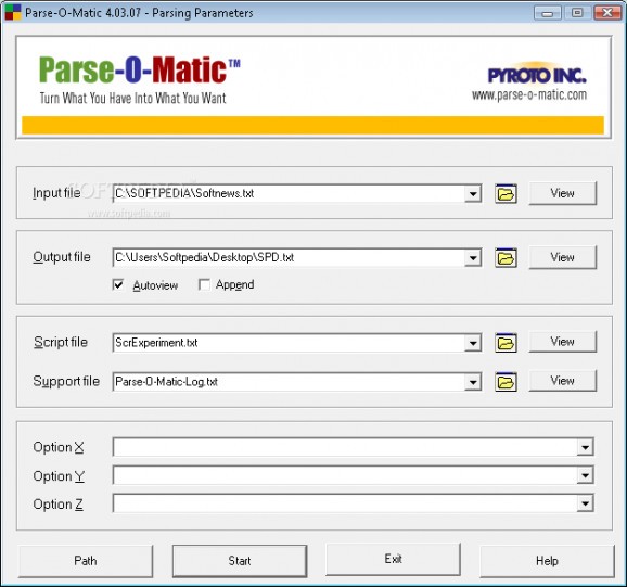 Parse-O-Matic Power Tool screenshot