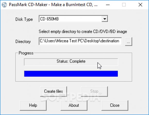 PassMark CD-Maker screenshot