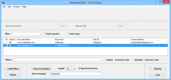 Password Brain screenshot