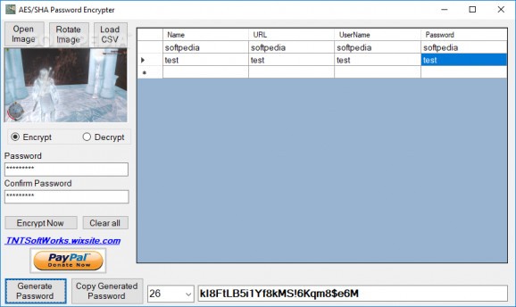 AES/SHA Password Encrypter screenshot