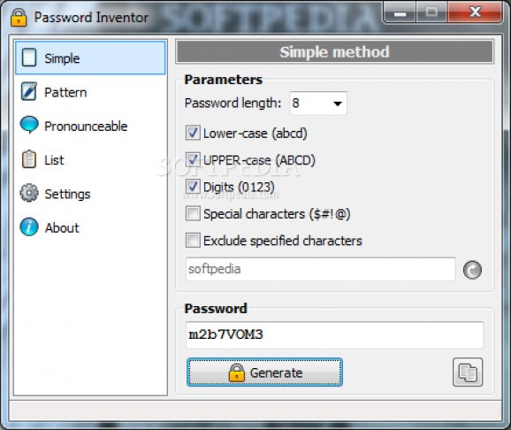 Password Inventor screenshot