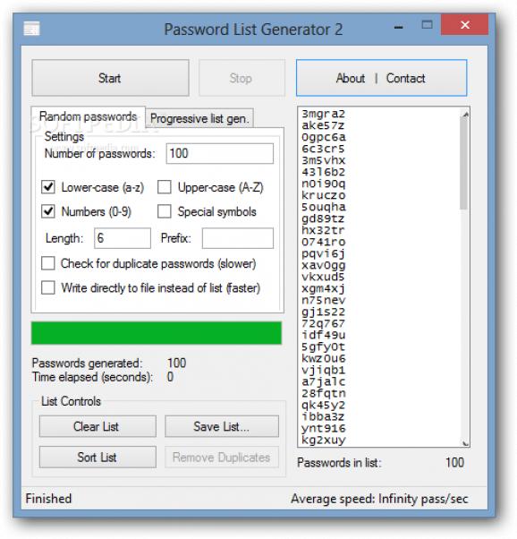 Password List Generator screenshot