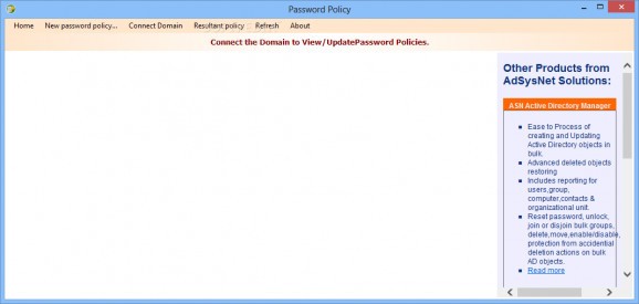 Password Policy screenshot