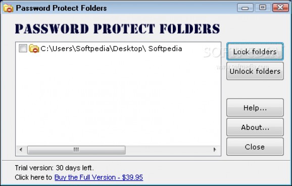 Password Protect Folders screenshot