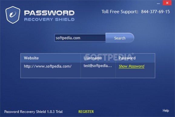 Password Recovery Shield screenshot