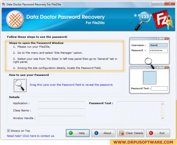 Password Recovery Software For FileZilla screenshot