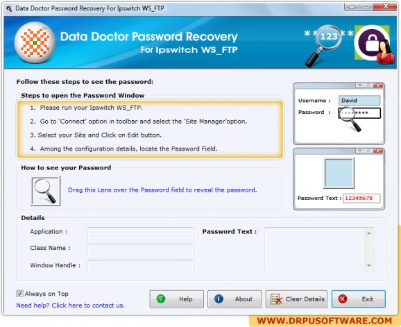Password Recovery Software For Ipswitch WS_FTP screenshot