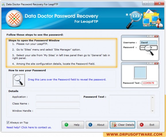 Password Recovery Software For LeapFTP screenshot