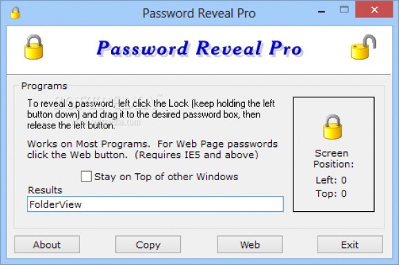 Password Reveal Pro screenshot
