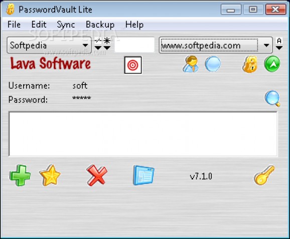PasswordVault Lite screenshot