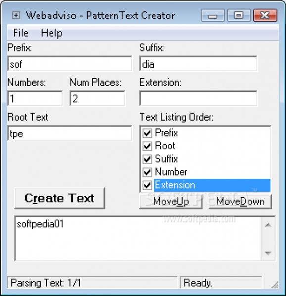PatternText Creator screenshot
