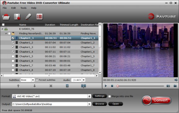 Pavtube Free Video DVD Converter Ultimate screenshot