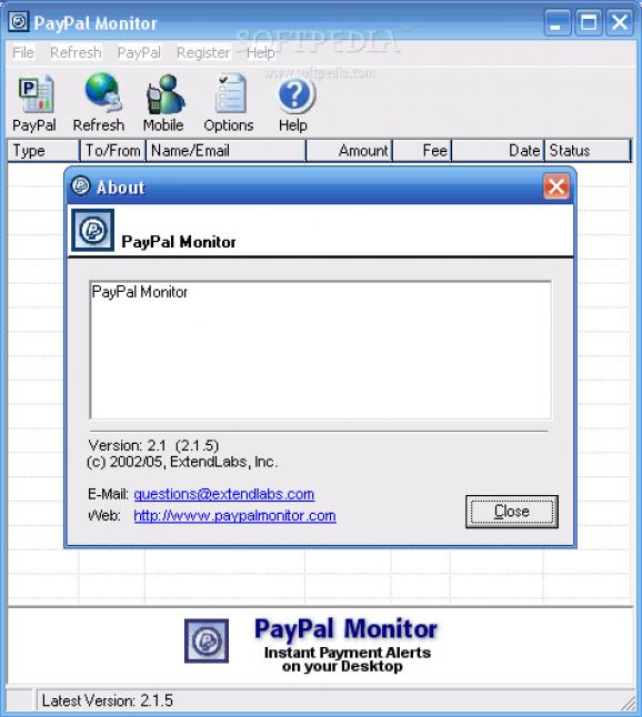 PayPal Monitor screenshot