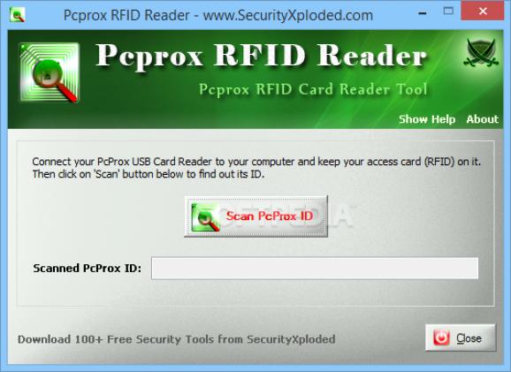Pcprox RFID Reader screenshot