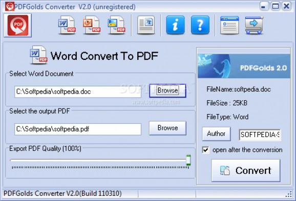 PdfGolds Converter screenshot