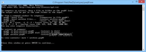 PeaZip Additional Formats plugin screenshot
