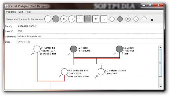 Pedigree Chart Designer screenshot