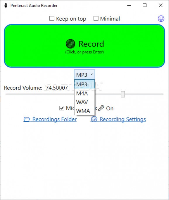 Penteract Audio Recorder screenshot