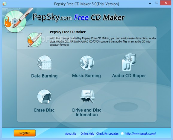 Pepsky Free CD Maker screenshot