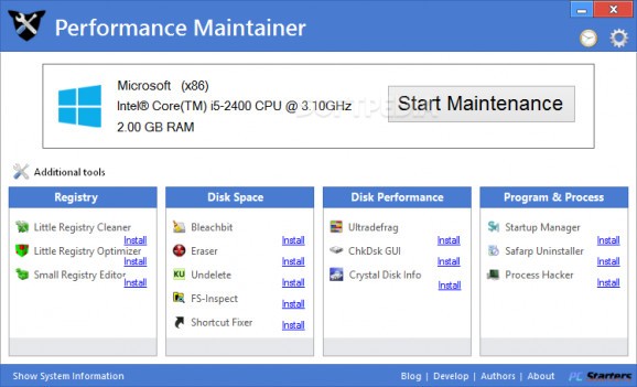 Performance Maintainer screenshot
