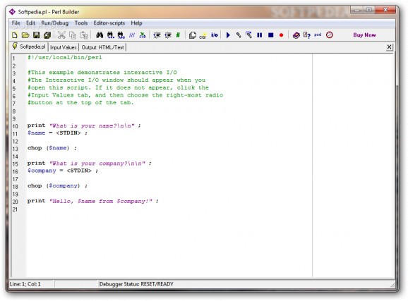 Perl Builder screenshot
