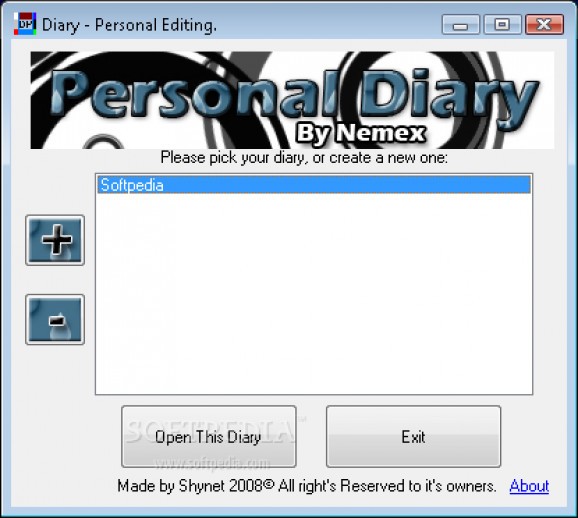 Personal Diary Editor screenshot