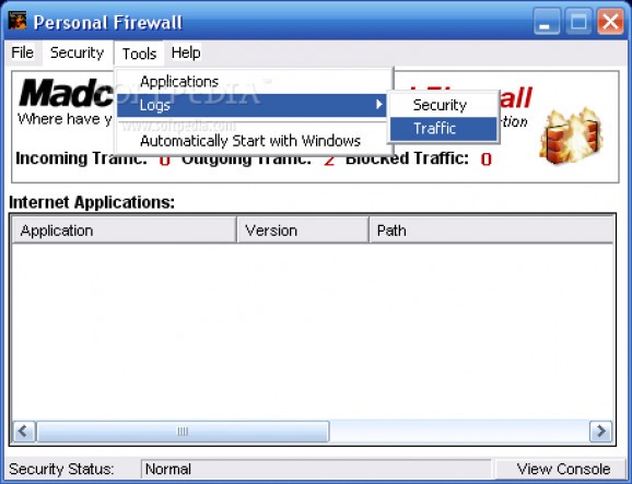 Personal Firewall screenshot