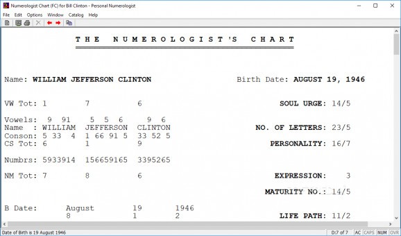 Personal Numerologist screenshot