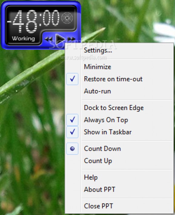 Personal Productivity Timer screenshot