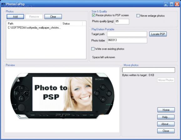 Photo to PSP screenshot