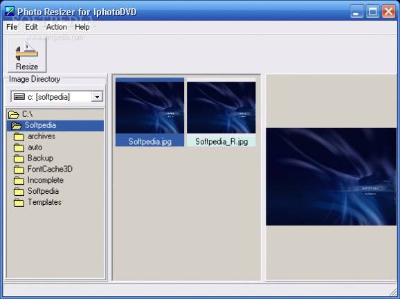 PhotoResizer for Iphoto DVD screenshot