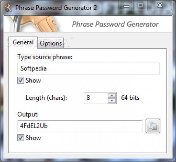 Phrase Password Generator screenshot