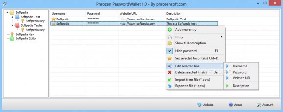 Phrozen PasswordWallet screenshot